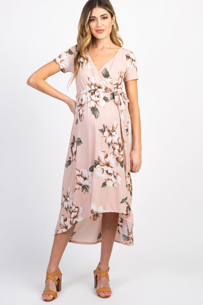 Hi Low Midi Maternity/Nursing Dress